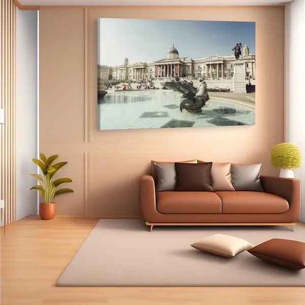 Multicolor_Trafalgar_Square,_Wooden_Framed_Canvas_Paintings_|_For_Home_Decor_|_Bedroom,_Living_Room,Wall_Decoration_|_Hd_Print_Canvas_|_Wall_Art_Painting,_Size_16_X_24_Inch