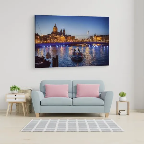 Multicolor_Amsterdam_Light_Festival,_Wooden_Framed_Canvas_Paintings_|_For_Home_Decor_|_Bedroom,_Living_Room,Wall_Decoration_|_Hd_Print_Canvas_|_Wall_Art_Painting,_Size_16_X_24_Inch