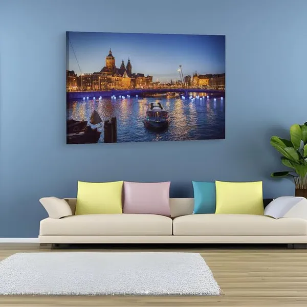 Multicolor_Amsterdam_Light_Festival,_Wooden_Framed_Canvas_Paintings_|_For_Home_Decor_|_Bedroom,_Living_Room,Wall_Decoration_|_Hd_Print_Canvas_|_Wall_Art_Painting,_Size_16_X_24_Inch