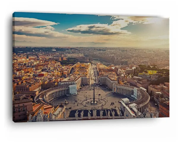 Multicolor_Saint_Peter'S_Square,_Wooden_Framed_Canvas_Paintings_|_For_Home_Decor_|_Bedroom,_Living_Room,Wall_Decoration_|_Hd_Print_Canvas_|_Wall_Art_Painting,_Size_16_X_24_Inch