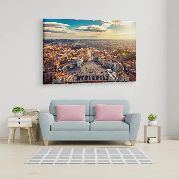 Multicolor_Saint_Peter'S_Square,_Wooden_Framed_Canvas_Paintings_|_For_Home_Decor_|_Bedroom,_Living_Room,Wall_Decoration_|_Hd_Print_Canvas_|_Wall_Art_Painting,_Size_16_X_24_Inch