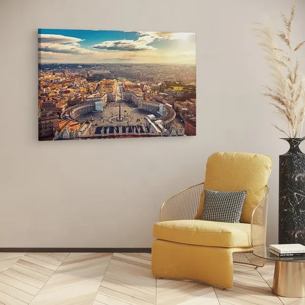 Multicolor_Saint_Peter'S_Square,_Wooden_Framed_Canvas_Paintings_|_For_Home_Decor_|_Bedroom,_Living_Room,Wall_Decoration_|_Hd_Print_Canvas_|_Wall_Art_Painting,_Size_16_X_24_Inch