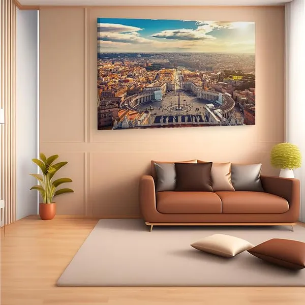 Multicolor_Saint_Peter'S_Square,_Wooden_Framed_Canvas_Paintings_|_For_Home_Decor_|_Bedroom,_Living_Room,Wall_Decoration_|_Hd_Print_Canvas_|_Wall_Art_Painting,_Size_16_X_24_Inch