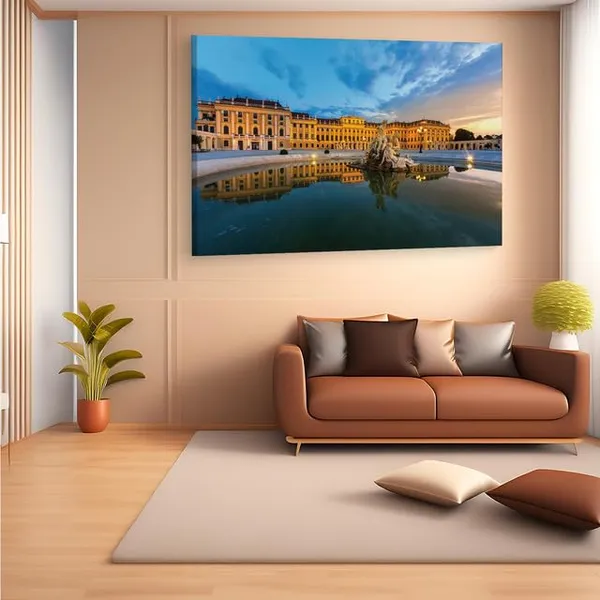 Multicolor_Schnbrunn_Palace,_Wooden_Framed_Canvas_Paintings_|_For_Home_Decor_|_Bedroom,_Living_Room,Wall_Decoration_|_Hd_Print_Canvas_|_Wall_Art_Painting,_Size_16_X_24_Inch