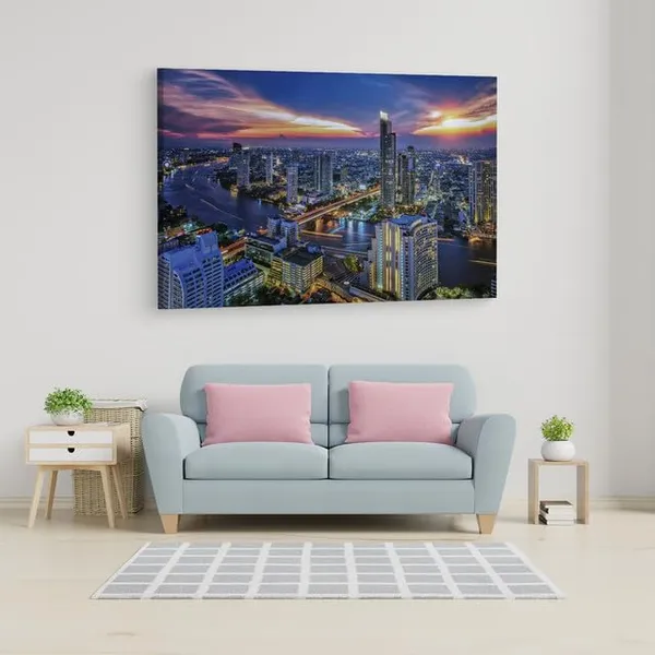 Multicolor_Chao_Phraya_River,_Wooden_Framed_Canvas_Paintings_|_For_Home_Decor_|_Bedroom,_Living_Room,Wall_Decoration_|_Hd_Print_Canvas_|_Wall_Art_Painting,_Size_16_X_24_Inch