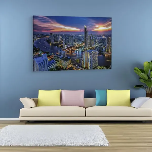 Multicolor_Chao_Phraya_River,_Wooden_Framed_Canvas_Paintings_|_For_Home_Decor_|_Bedroom,_Living_Room,Wall_Decoration_|_Hd_Print_Canvas_|_Wall_Art_Painting,_Size_16_X_24_Inch