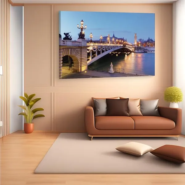 Multicolor_Pont_Alexandre_Iii,_Wooden_Framed_Canvas_Paintings_|_For_Home_Decor_|_Bedroom,_Living_Room,Wall_Decoration_|_Hd_Print_Canvas_|_Wall_Art_Painting,_Size_16_X_24_Inch