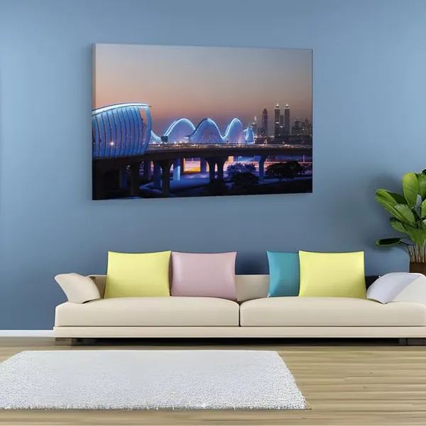 Multicolor_Meydan_Bridge_Wave,_Wooden_Framed_Canvas_Paintings_|_For_Home_Decor_|_Bedroom,_Living_Room,Wall_Decoration_|_Hd_Print_Canvas_|_Wall_Art_Painting,_Size_16_X_24_Inch