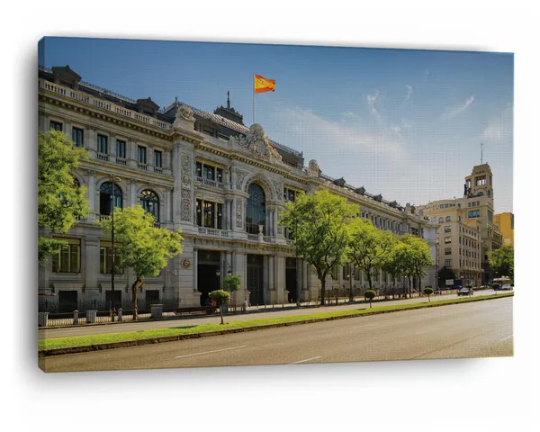 Multicolor_Bank_Of_Spain_Building,_Wooden_Framed_Canvas_Paintings_|_For_Home_Decor_|_Bedroom,_Living_Room,Wall_Decoration_|_Hd_Print_Canvas_|_Wall_Art_Painting,_Size_16_X_24_Inch
