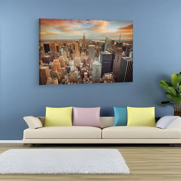Multicolor_Empire_State_Building,_Wooden_Framed_Canvas_Paintings_|_For_Home_Decor_|_Bedroom,_Living_Room,Wall_Decoration_|_Hd_Print_Canvas_|_Wall_Art_Painting,_Size_16_X_24_Inch