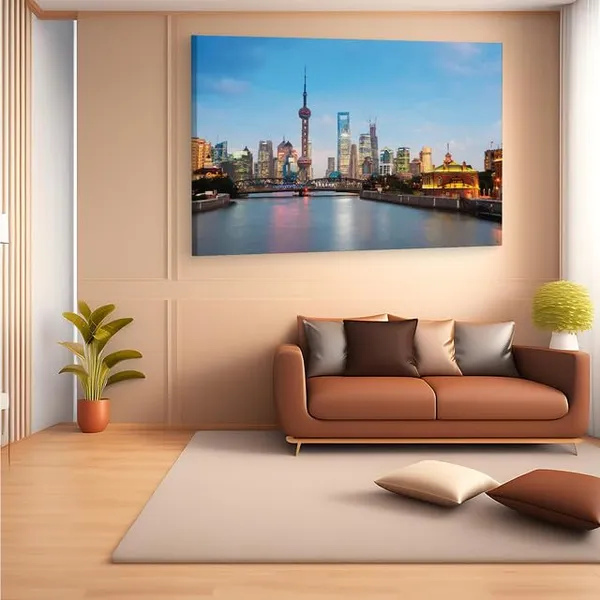 Multicolor_The_Bund,_Wooden_Framed_Canvas_Paintings_|_For_Home_Decor_|_Bedroom,_Living_Room,Wall_Decoration_|_Hd_Print_Canvas_|_Wall_Art_Painting,_Size_16_X_24_Inch