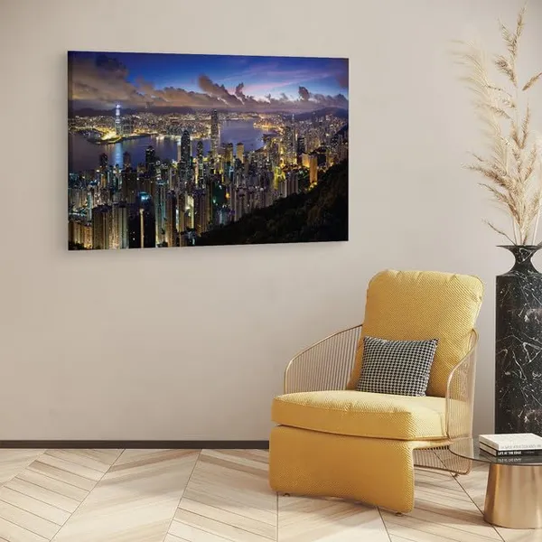 Multicolor_Hong_Kong,_Wooden_Framed_Canvas_Paintings_|_For_Home_Decor_|_Bedroom,_Living_Room,Wall_Decoration_|_Hd_Print_Canvas_|_Wall_Art_Painting,_Size_16_X_24_Inch