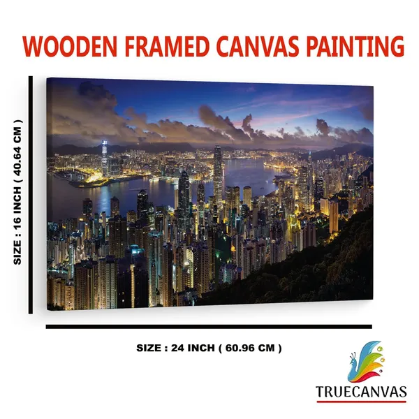 Multicolor_Hong_Kong,_Wooden_Framed_Canvas_Paintings_|_For_Home_Decor_|_Bedroom,_Living_Room,Wall_Decoration_|_Hd_Print_Canvas_|_Wall_Art_Painting,_Size_16_X_24_Inch