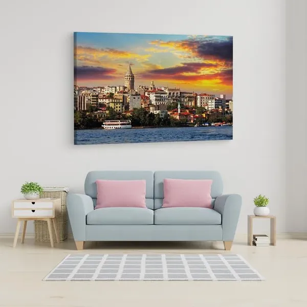 Multicolor_Galata_Tower,_Wooden_Framed_Canvas_Paintings_|_For_Home_Decor_|_Bedroom,_Living_Room,Wall_Decoration_|_Hd_Print_Canvas_|_Wall_Art_Painting,_Size_16_X_24_Inch