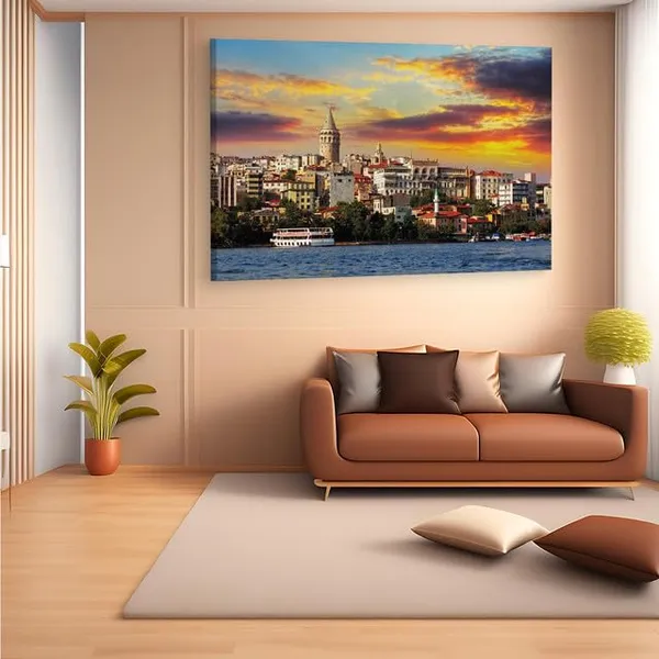Multicolor_Galata_Tower,_Wooden_Framed_Canvas_Paintings_|_For_Home_Decor_|_Bedroom,_Living_Room,Wall_Decoration_|_Hd_Print_Canvas_|_Wall_Art_Painting,_Size_16_X_24_Inch