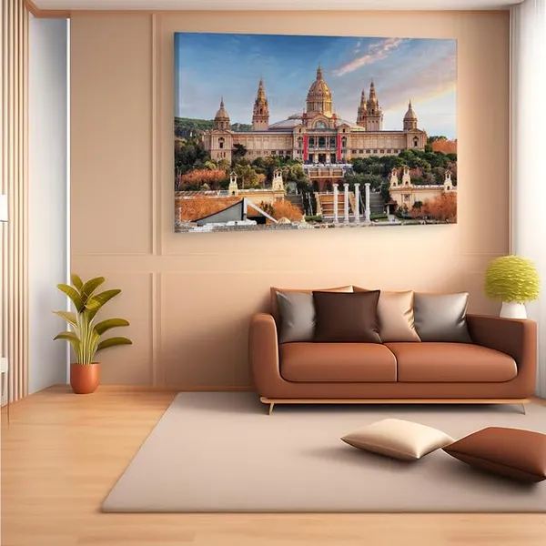 Multicolor_Museu_Nacional_D'Art,_Wooden_Framed_Canvas_Paintings_|_For_Home_Decor_|_Bedroom,_Living_Room,Wall_Decoration_|_Hd_Print_Canvas_|_Wall_Art_Painting,_Size_16_X_24_Inch