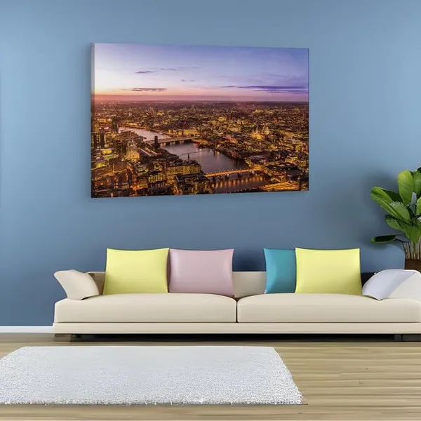 Multicolor_River_Thames,_Wooden_Framed_Canvas_Paintings_|_For_Home_Decor_|_Bedroom,_Living_Room,Wall_Decoration_|_Wall_Art_Painting,_Ct0110,_Size_16_X_24_In