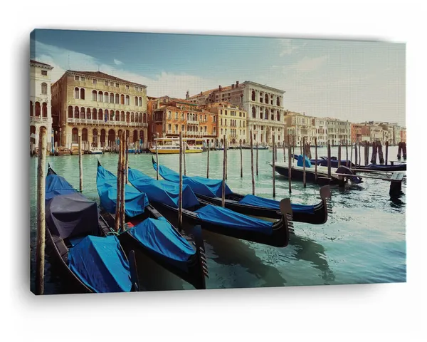 Multicolor_Venice_Gondola,_Wooden_Framed_Canvas_Paintings_|_For_Home_Decor_|_Bedroom,_Living_Room,Wall_Decoration_|_Wall_Art_Painting,_Ct0114,_Size_16_X_24_In