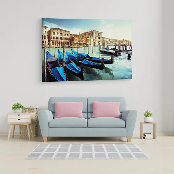 Multicolor_Venice_Gondola,_Wooden_Framed_Canvas_Paintings_|_For_Home_Decor_|_Bedroom,_Living_Room,Wall_Decoration_|_Wall_Art_Painting,_Ct0114,_Size_16_X_24_In