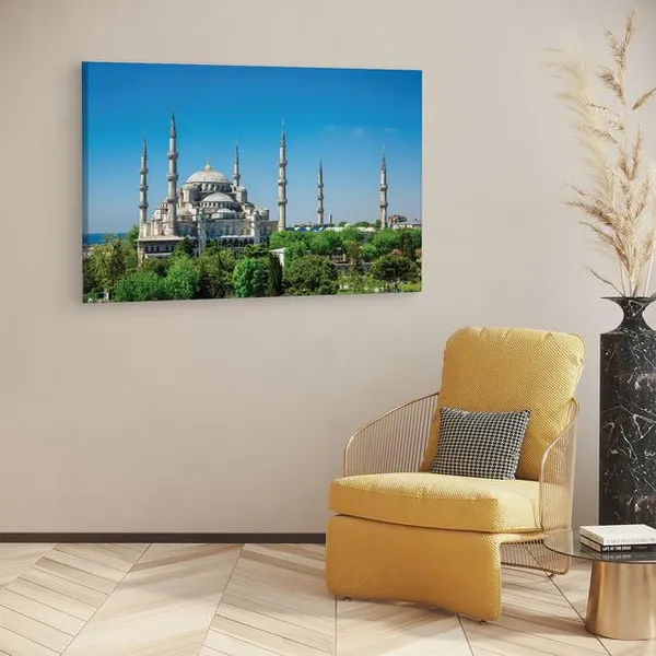 Multicolor_The_Blue_Mosque,_Wooden_Framed_Canvas_Paintings_|_For_Home_Decor_|_Bedroom,_Living_Room,Wall_Decoration_|_Wall_Art_Painting,_Ct0117,_Size_16_X_24_In
