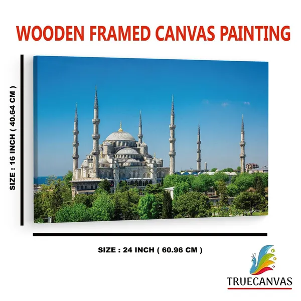 Multicolor_The_Blue_Mosque,_Wooden_Framed_Canvas_Paintings_|_For_Home_Decor_|_Bedroom,_Living_Room,Wall_Decoration_|_Wall_Art_Painting,_Ct0117,_Size_16_X_24_In