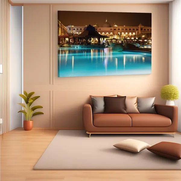 Multicolor_Sentido_Mamlouk_Palace,_Wooden_Framed_Canvas_Paintings_|_For_Home_Decor_|_Bedroom,_Living_Room,Wall_Decoration_|_Wall_Art_Painting,_Ct0120,_Size_16_X_24_In