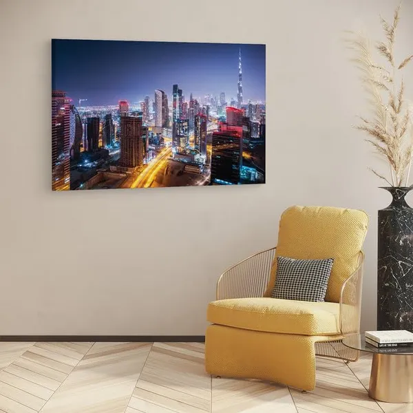 Multicolor_Mainland_Dubai,_Wooden_Framed_Canvas_Paintings_|_For_Home_Decor_|_Bedroom,_Living_Room,Wall_Decoration_|_Wall_Art_Painting,_Ct0121,_Size_16_X_24_In