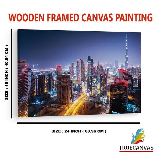 Multicolor_Mainland_Dubai,_Wooden_Framed_Canvas_Paintings_|_For_Home_Decor_|_Bedroom,_Living_Room,Wall_Decoration_|_Wall_Art_Painting,_Ct0121,_Size_16_X_24_In