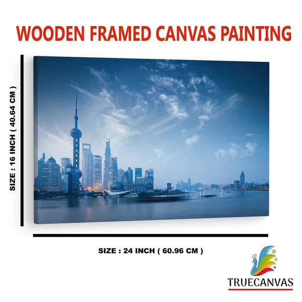 Multicolor_Oriental_Pearl_Tv_Tower,_Wooden_Framed_Canvas_Paintings_|_For_Home_Decor_|_Bedroom,_Living_Room,Wall_Decoration_|_Wall_Art_Painting,_Ct0122,_Size_16_X_24_In