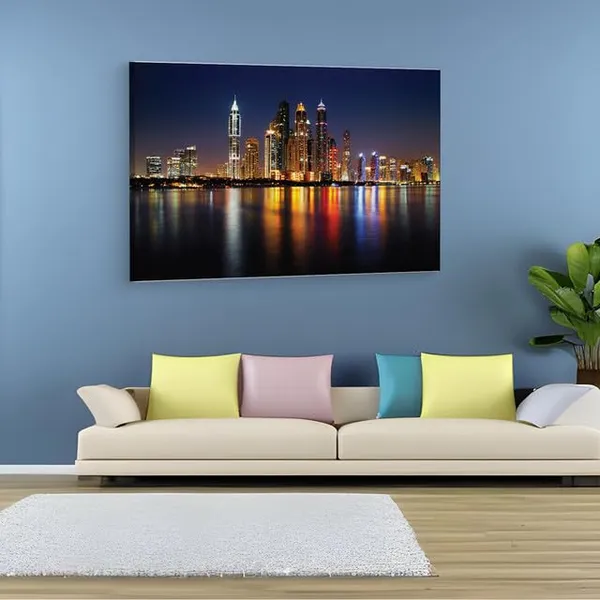 Multicolor_Dubai_Marina_Skyline_At_Night,_Wooden_Framed_Canvas_Paintings_|_For_Home_Decor_|_Bedroom,_Living_Room,Wall_Decoration_|_Wall_Art_Painting,_Ct0123,_Size_16_X_24_In