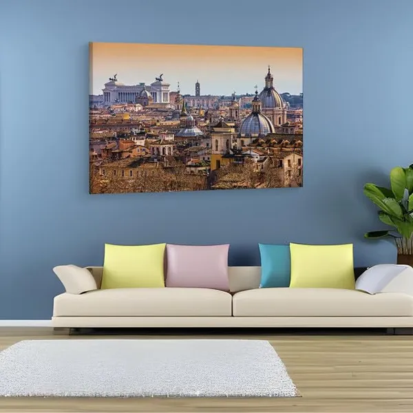 Multicolor_Rome_View,_Wooden_Framed_Canvas_Paintings_|_For_Home_Decor_|_Bedroom,_Living_Room,Wall_Decoration_|_Wall_Art_Painting,_Ct0124,_Size_16_X_24_In