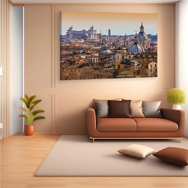 Multicolor_Rome_View,_Wooden_Framed_Canvas_Paintings_|_For_Home_Decor_|_Bedroom,_Living_Room,Wall_Decoration_|_Wall_Art_Painting,_Ct0124,_Size_16_X_24_In