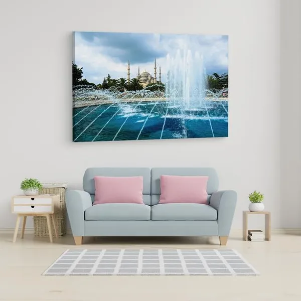 Multicolor_The_Blue_Mosque,_Wooden_Framed_Canvas_Paintings_|_For_Home_Decor_|_Bedroom,_Living_Room,Wall_Decoration_|_Wall_Art_Painting,_Ct0128,_Size_16_X_24_In