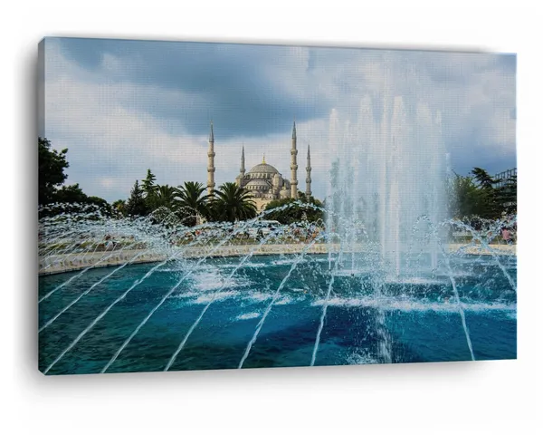Multicolor_The_Blue_Mosque,_Wooden_Framed_Canvas_Paintings_|_For_Home_Decor_|_Bedroom,_Living_Room,Wall_Decoration_|_Wall_Art_Painting,_Ct0128,_Size_16_X_24_In