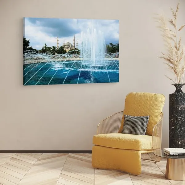 Multicolor_The_Blue_Mosque,_Wooden_Framed_Canvas_Paintings_|_For_Home_Decor_|_Bedroom,_Living_Room,Wall_Decoration_|_Wall_Art_Painting,_Ct0128,_Size_16_X_24_In