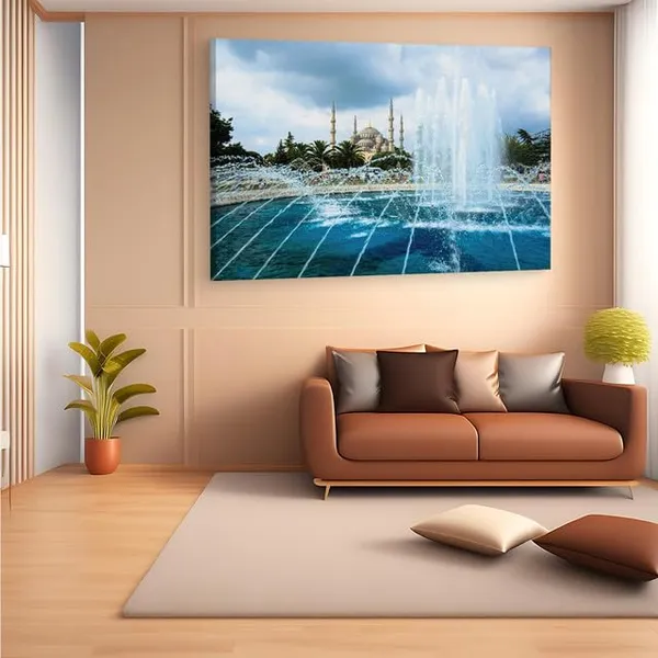 Multicolor_The_Blue_Mosque,_Wooden_Framed_Canvas_Paintings_|_For_Home_Decor_|_Bedroom,_Living_Room,Wall_Decoration_|_Wall_Art_Painting,_Ct0128,_Size_16_X_24_In