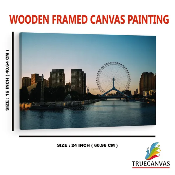Multicolor_Tianjin_Eye_Ferris_Wheel,_Wooden_Framed_Canvas_Paintings_|_For_Home_Decor_|_Bedroom,_Living_Room,Wall_Decoration_|_Wall_Art_Painting,_Ct0130,_Size_16_X_24_In