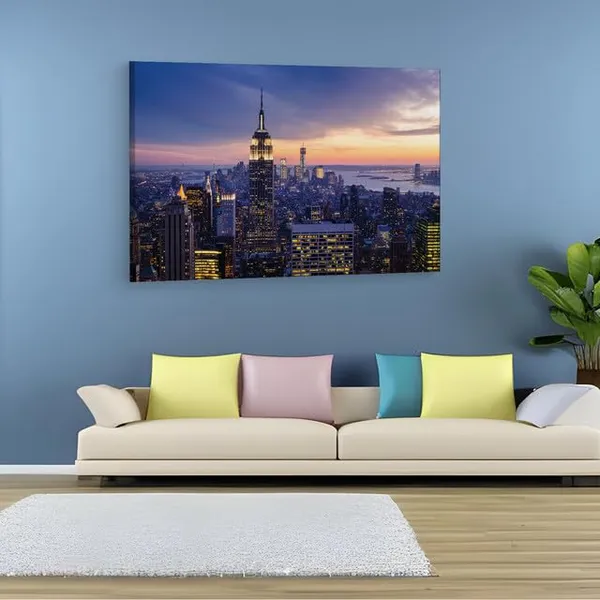 Multicolor_Empire_State_Building,_Wooden_Framed_Canvas_Paintings_|_For_Home_Decor_|_Bedroom,_Living_Room,Wall_Decoration_|_Wall_Art_Painting,_Ct0132,_Size_16_X_24_In
