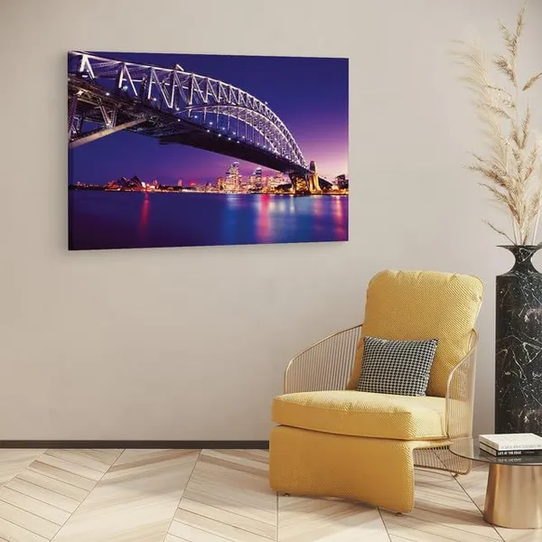 Multicolor_Sydney_Harbour_Bridge,_Wooden_Framed_Canvas_Paintings_|_For_Home_Decor_|_Bedroom,_Living_Room,Wall_Decoration_|_Wall_Art_Painting,_Ct0133,_Size_16_X_24_In