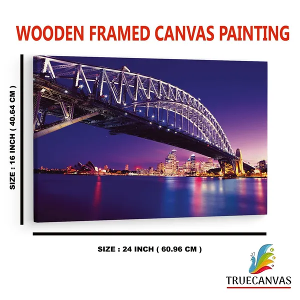 Multicolor_Sydney_Harbour_Bridge,_Wooden_Framed_Canvas_Paintings_|_For_Home_Decor_|_Bedroom,_Living_Room,Wall_Decoration_|_Wall_Art_Painting,_Ct0133,_Size_16_X_24_In