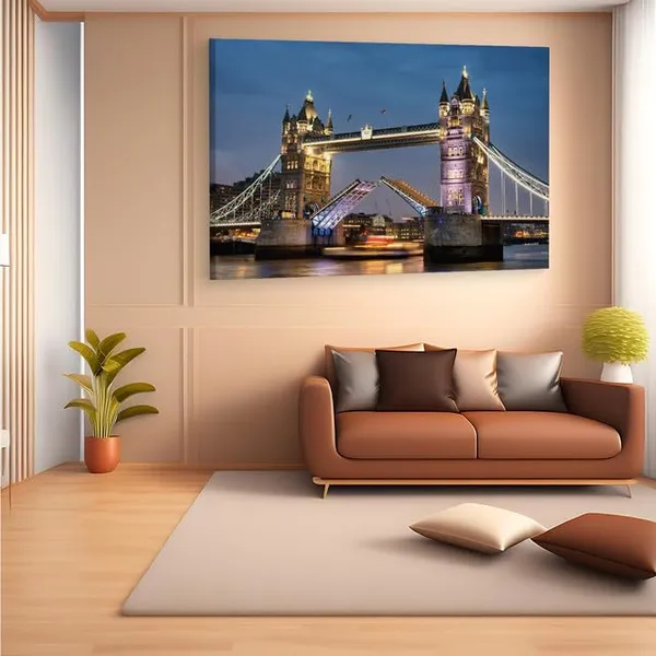 Multicolor_Tower_Bridge,_Wooden_Framed_Canvas_Paintings_|_For_Home_Decor_|_Bedroom,_Living_Room,Wall_Decoration_|_Wall_Art_Painting,_Ct0134,_Size_16_X_24_In