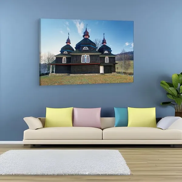 Multicolor_Temple_Of_The_Protection,_Wooden_Framed_Canvas_Paintings_|_For_Home_Decor_|_Bedroom,_Living_Room,Wall_Decoration_|_Wall_Art_Painting,_Ct0135,_Size_16_X_24_In