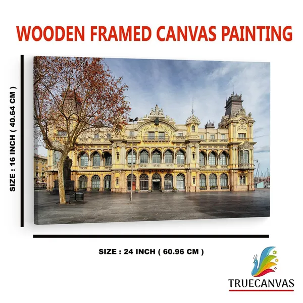 Multicolor_Junta_D'Obres_Del_Port,_Wooden_Framed_Canvas_Paintings_|_For_Home_Decor_|_Bedroom,_Living_Room,Wall_Decoration_|_Wall_Art_Painting,_Ct0137,_Size_16_X_24_In