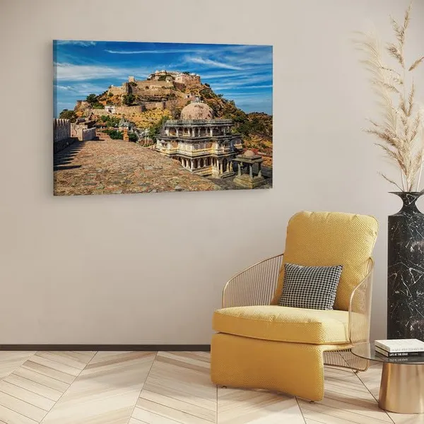 Multicolor_Kumbhalgarh_|_Fort,_Wooden_Framed_Canvas_Paintings_|_For_Home_Decor_|_Bedroom,_Living_Room,Wall_Decoration_|_Wall_Art_Painting,_Ct0141,_Size_16_X_24_In