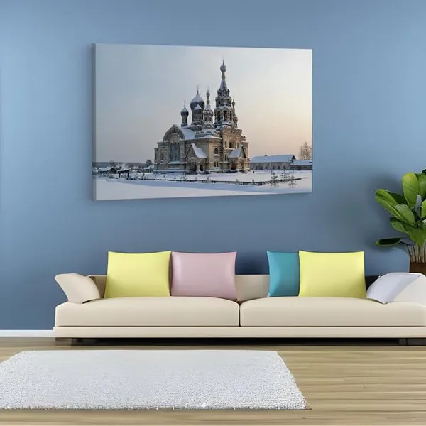 Multicolor_Khram_Spasa,_Wooden_Framed_Canvas_Paintings_|_For_Home_Decor_|_Bedroom,_Living_Room,Wall_Decoration_|_Wall_Art_Painting,_Ct0143,_Size_16_X_24_In