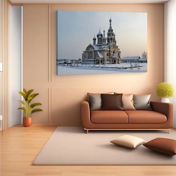 Multicolor_Khram_Spasa,_Wooden_Framed_Canvas_Paintings_|_For_Home_Decor_|_Bedroom,_Living_Room,Wall_Decoration_|_Wall_Art_Painting,_Ct0143,_Size_16_X_24_In