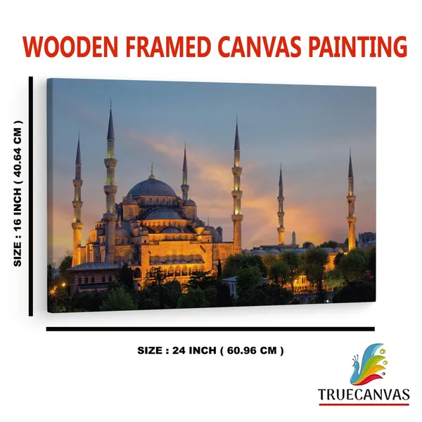 Multicolor_The_Blue_Mosque,_Wooden_Framed_Canvas_Paintings_|_For_Home_Decor_|_Bedroom,_Living_Room,Wall_Decoration_|_Wall_Art_Painting,_Ct0144,_Size_16_X_24_In