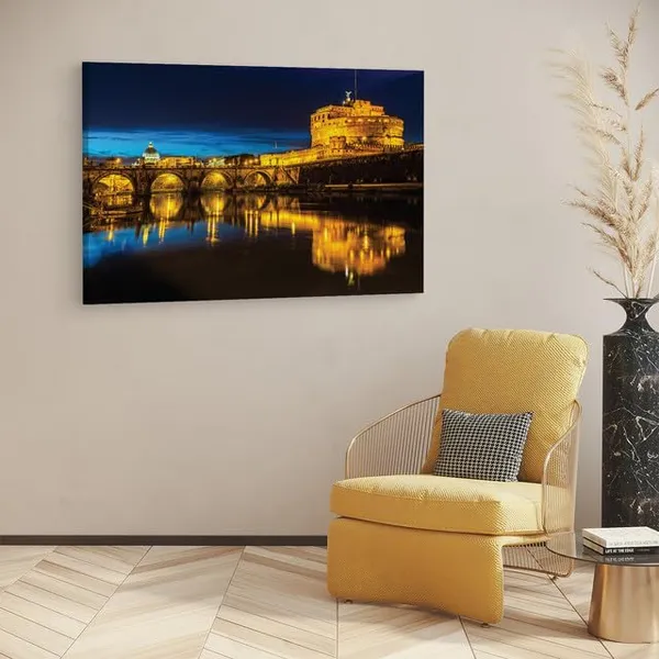 Multicolor_St._Angelo_Bridge,_Wooden_Framed_Canvas_Paintings_|_For_Home_Decor_|_Bedroom,_Living_Room,Wall_Decoration_|_Wall_Art_Painting,_Ct0145,_Size_16_X_24_In