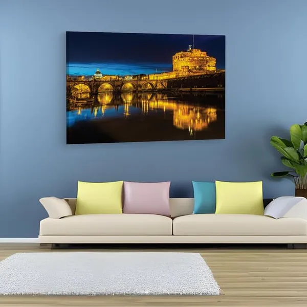 Multicolor_St._Angelo_Bridge,_Wooden_Framed_Canvas_Paintings_|_For_Home_Decor_|_Bedroom,_Living_Room,Wall_Decoration_|_Wall_Art_Painting,_Ct0145,_Size_16_X_24_In