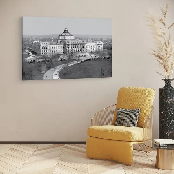 Multicolor_Library_Of_Congress,_Wooden_Framed_Canvas_Paintings_|_For_Home_Decor_|_Bedroom,_Living_Room,Wall_Decoration_|_Wall_Art_Painting,_Ct0147,_Size_16_X_24_In